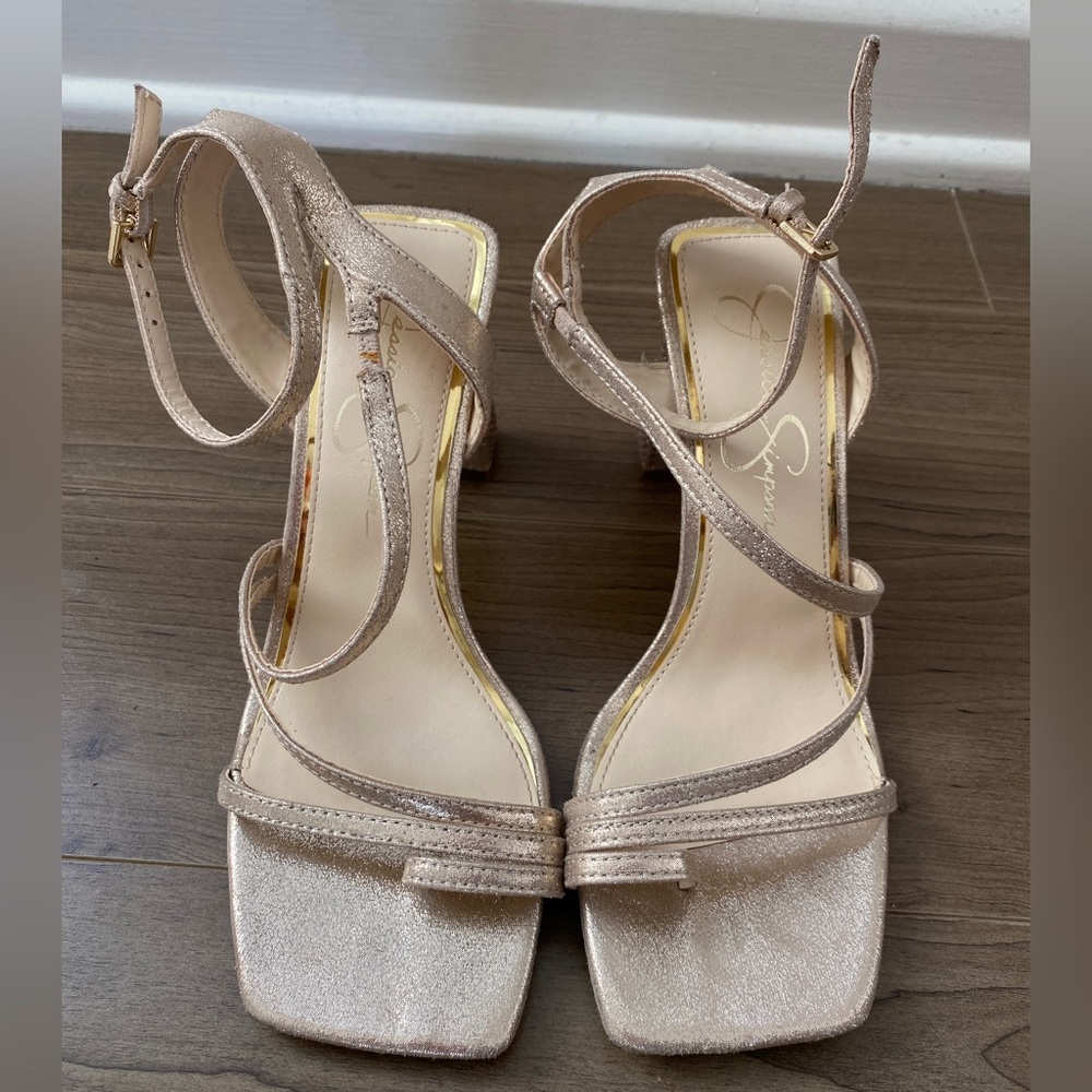 Jessica Simpson Gold Heels